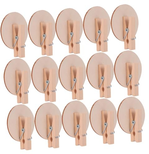 DECORNIJIA 24 Stück Teiliges Mini Holzklammern aus Robustem Holz Wiederverwendbare Foto Papierclips mit Glatter Oberfläche Vielseitig Einsetzbar als Notiz Kartenhalter für Büro und Basteln