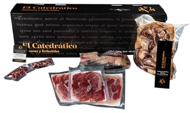 Jamón de Bellota Ibérico 50% Raza Ibérica | Cortado a Máquina | Etiqueta Roja Premium | Curación 24–36 Meses | Peso 7,8-8,0kg | Cerdos Criados en Libertad | Sabor Suave y Aroma Intenso Gourmet