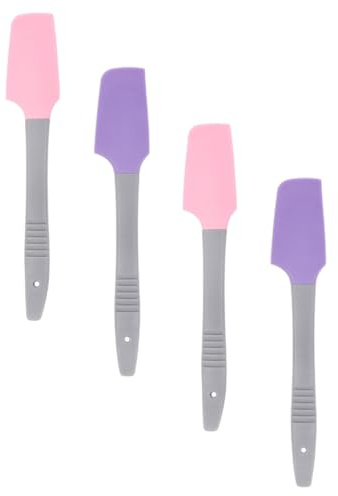 DECHOUS Spatules à Cire en Silicone pour Retirer Poils et Saletés du Corps 4 Pièces en Pp Applicateurs Multifonctions Portables pour Épilation Douce