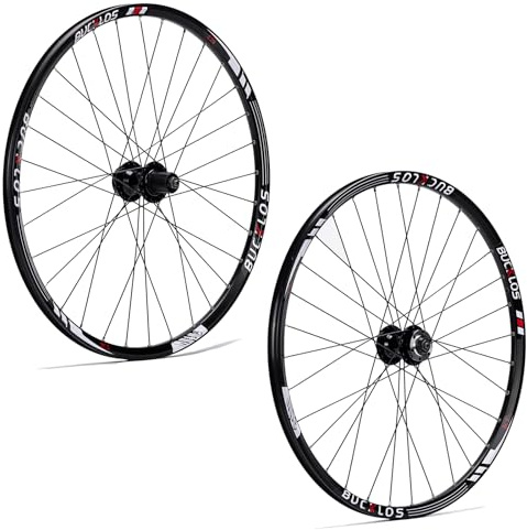 MTB Wheelset 26 27.5 29 Inch Disc Brake Mountain Bike Wheels Set Rims | Quick Release 32H High Strength Aluminum Alloy Black Bike Wheels Suitable for 8-10 Speed Cassette Rear Front Replacement