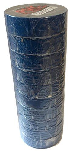 R&C Components Ltd PVC Insulation Electrical Tape 19mm x 20m Flame Retardent (5, Blue)