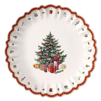 Villeroy & Boch Toy's Delight Runde Servierschale, Premium Porzellan, Weiß/Rot