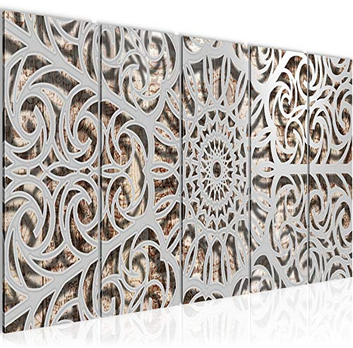 Runa Art Bild Mandala Abstrakt Wandbilder auf Vlies Leinwand 5 Teilig Wanddekoration Wohnzimmer Schlafzimmer 506156a
