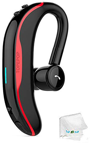 Oreillette Bluetooth sans fil mains libres avec suppression du bruit, écouteur longue durée de conversation, compatible avec les téléphones portables, chauffeurs de voiture, camionneurs, affaires,