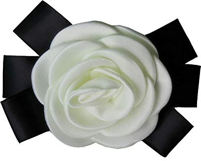 Cheerlife Ansteckblumen Brosche Krawatte Brosche Kamelie Boutonniere Haarclip Haarklipp Blumen Haarspange Beige 2