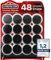 Patins en Feutre Auto-Adhésifs 48 PCS 25 mm X-Protector - Patins pour Meubles Noir - Patin Meuble Premium - Patin Feutre Autocollant - Patins Glisseurs pour Meubles - Protégez Vos Sols!