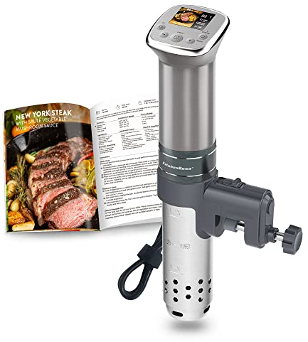KitchenBoss Sous Vide Roner Cottura a Bassa Temperatura 1100W, IPX7 Impermeabile, in Acciaio inossidabile