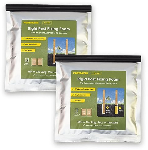 Postsaver Pro-Set Post Fixing Foam | Quick and Easy Fence Concrete | Alternative to Traditional Concrete | For All Types of Posts | 1 Pack = 40Kg