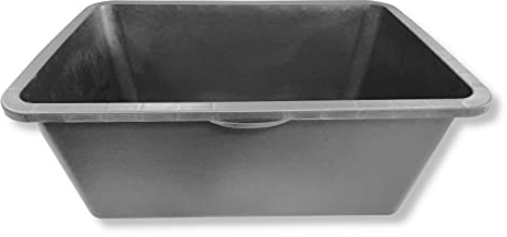 Mörtelwanne DEWEPRO® - Mörtelkasten - Baueimer - Mörtelwanne für Garten und Baustelle, eckig 80 Liter