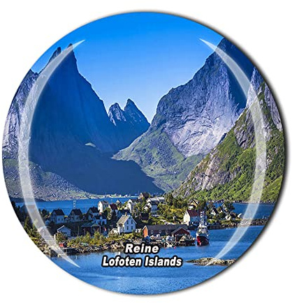 Reine Lofoten Islands Norwegen Kühlschrankmagnet Kristall Touristen Souvenir Geschenkkollektion Kühlschrank Magnet Aufkleber