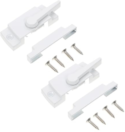 Angoily 2sets Sliding Bolt Lock Crescent Lock Accessories Double Glazing Window Window Restrictor for Security