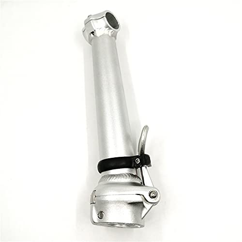TANGZHIMI Lenkervorbau Klappradstiel 25.4mm-Lenker 28,6 mm-Gabel 21,5 cm Doppelmutter Fixieren nach innen, faltenden Stammrohr schwarz/Silber Fahrrad Vorbau (Color : 21.5cm Silver)