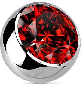 Paula & Fritz® Piercing Ersatz-Kugel Titan-IUM Grade 23 Innengewinde 1,2-mm 1,6-mm Stärke Kombinierbar Mehrfarbig Zirkonia Barbell Labret Surface