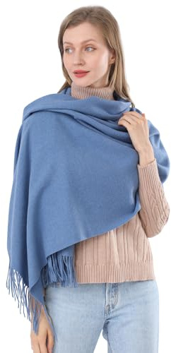 ACNCN Womens Cashmere Scarf Pashmina Shawl Wraps 300g Extra Large Cashmere Thick Scarves for Winter