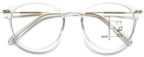 VEVESMUNDO Gleitsichtbrille Lesebrille Multifocus Progressive Blaulichtfilter Sehhilfe Lesehilfe Bifokale Brillen Herren Damen