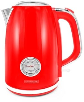 Bouilloire Style Rétro Avec Filtre Calcaire Retro Tea Rouge Kitchencook