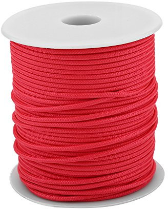 ZLXHDL Angelschnur Für Harpune, Angelschnur, 165 Fuß, 396 Pfund, 2 Mm, Superstark, Langlebig, Verschleißfest, Web-Angelschnur(Rot)