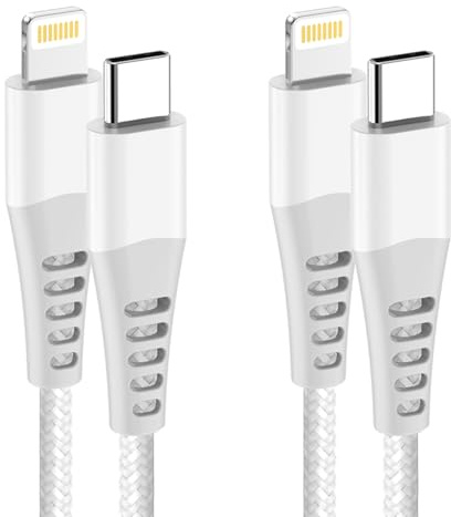Câble USB C vers Lightning 1M+2M[Certifié MFi], Câble iPhone USB C Cable Chargeur iPhone Rapide Nylon Câble Lightning USB C Fil iPhone Cordon pour iPhone 14 Pro Max/14 Plus/13 Pro Max/12 /11/XR/X/XS/8