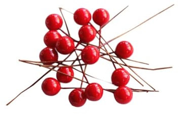 HOOTNEE 200St künstliche Stechpalme künstliche beeren christmas-decorations Hochzeitsdekoration Kranzpflücker basteln DIY Beere rote gefälschte Beere Weihnachten Zubehör