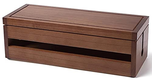Guoyoocc Kabelbox,Aufbewahrungsbox,Mit Deckel Geeignet Um LadegeräTe & Steckdosenleisten Sowie Kabel Zu Verstauen,Kabelbox FüR Kabelmanagement,Aus Holz,Multi Ladestation,Kabelmanagement Schreibtisch