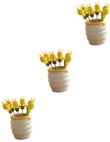 TOPBATHY 21piezas Tenedores De Frutas Inoxidable Con Base De Cerámica Para Postres Aperitivos y