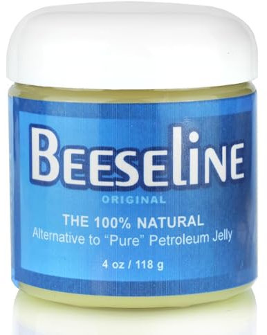 Beeseline Original - 100% Natural & Hypoallergenic Alternative to Petroleum Jelly - Lips, Hands, Baby, Makeup Remover and More (4 oz)