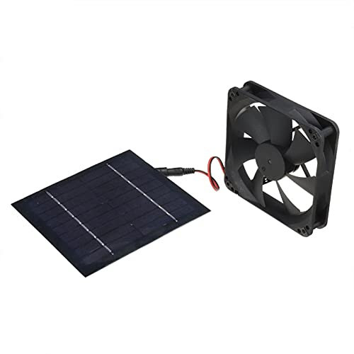 Exhaust Fan Photovoltaic Powered Exhaust Fan Air Extractor 6 Inch Mini Ventilator Sunlight Power Panel Powered Fan for Dog Chicken House Greenhouse RV, 10W Ventilation Fan