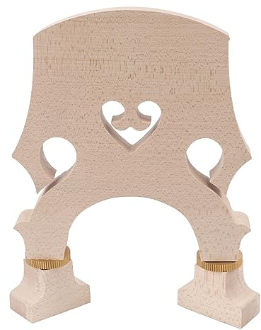 Holz-Geigenbrücke, Ahornholz-Geigenbrückenteil in Voller Größe, Zubehör Für Violinen, Verstellbare Messingschraube, Kontrabassbrücke(3/4)