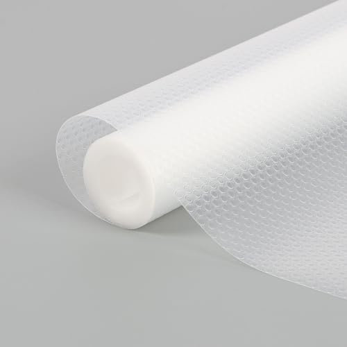 AYESY Tappetini per Cassetti, 45cm*300cm Rivestimenti per scaffali Non-Adesivo Anti-incrostazione Armadietti Frigorifero Ripiani Cassetti Eva Tappetino per Cassetti Cucina Tappetini Inodore 3 Metri