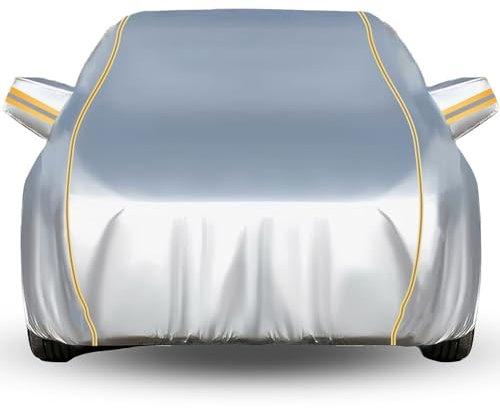 Autoabdeckung Outdoor für VW Transporter T5 T6,Autoplane Hagelschutz Schneefest Schutz,Vollgarage Autoabdeckplane Mit seitlichen Reißverschlüssen und Vierrad-Windkordel