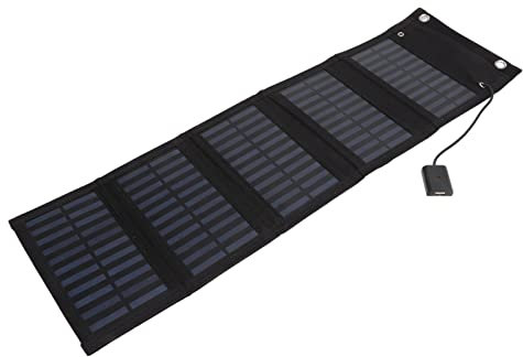Chargeur de Panneau Solaire Portable Pliable 25 W avec Indicateur LED Sac de Panneau Solaire étanche en Silicium Monocristallin pour IP65 5,5 V Taux de Conversion de 20%