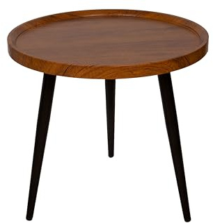 Cosy @ Home Table d'appoint Rond en Bois Naturel, 50X50Xh48 Cm