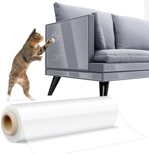 BeSokar Pellicola protettiva trasparente, antigraffio per divano, pareti, porte 500x20 cm