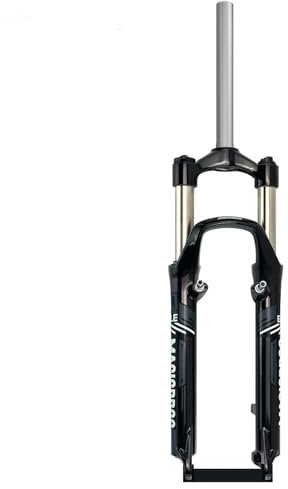 HWEVDHJ Mountainbikes Federgabel 26 Zoll 100 Mm Federweg 1 1/8 Zoll Gerades Rohr QR 9 Mm Mechanische Gabel Aus Aluminiumlegierung Scheiben/V-Bremse Schulterkontrolle Mountainbike-Gabel(Black Gray)