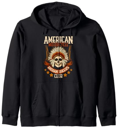 American Motorcycle Indian Bikers Club Chopper Biker Kapuzenjacke