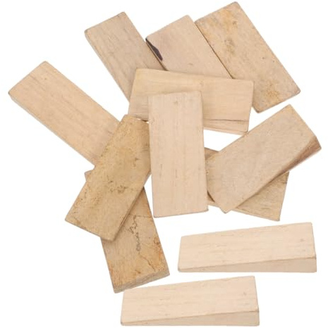 TOYZFRIENDY 12pezzi Kit Cunei in Legno Per e Martello Cunei Per Manico Attrezzi Legno Ad Densità Accessori Per Installazione e Riparazione Manici Per Utensili Da