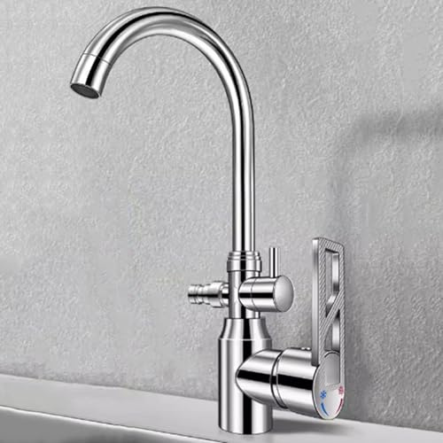 XSDSM Mitigeur De Cuisine Robinet Lave Vaisselle 1/2 Mitigeur Cuisine Robinet Pivotant,Argent