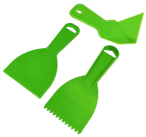 Dasbsug Set Of 3 Heavy Duty Scrapers Corner Trowel For Professional Spackling Wallpaper Removal And Surfaces Cleaning Spackling Tool For Wall