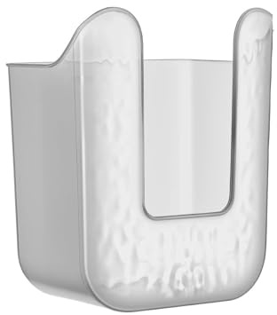 Qianyu Wall Mounted Wipes Holder Wipes Dispenser Storage Box No Punching Toilet Wipes Container Holder Refillable Clear Wall Hanging Tissue Wipe Cases For Home Kitchen Bedroom Bathroom (Gray)
