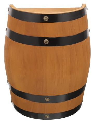Holibanna Decoración Retro Medio de Barril de Madera de Whisky para Pared