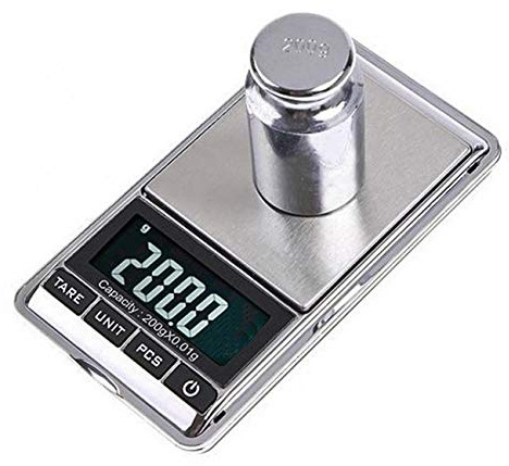 LUPO Digital Pocket Precision Scales 1000 x 0.1g - Accurate Portable Jewellery Food Weighing Scale with Back-lit LCD Display