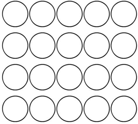 sourcing map Packung mit 20 Gummi O Ringe 40mm AD 37mm ID 1,5mm Breite | Metrisch Dichtung