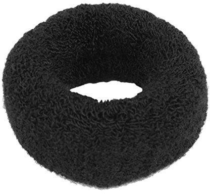 sourcing map sourcing map Damen elastisch Haargummi Pferdesschwanz Zopf-Halter Stretchbar Haarband 1.6Breit schwarz