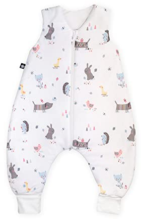 Julius Zöllner Schlafoverall Jumper aus Jersey Baumwolle, Made in Germany, Crazy Animals, 24-48 Monate / Gr. 92