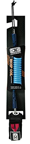 Ocean and Earth Bicep Coil Padded Bodyboard Leash One Size Blue