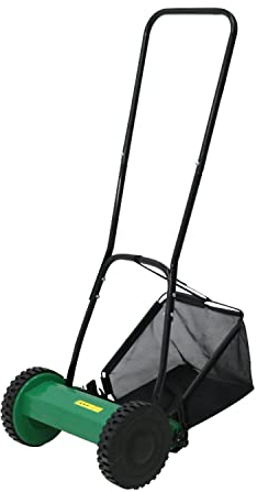 Oypla Manual Hand Push Grass Cutter Lawn Mower Lawnmower 30cm Cutting Width