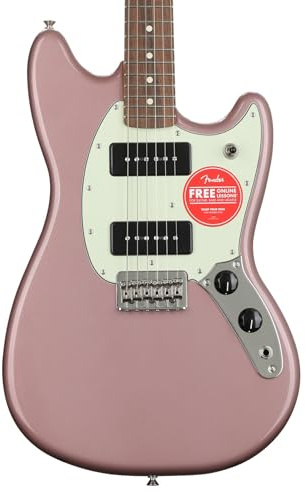 Fender Player 90 Mustang Electric Guitar, Burgundy Mist Metallic, Pau Ferro Fingerboard