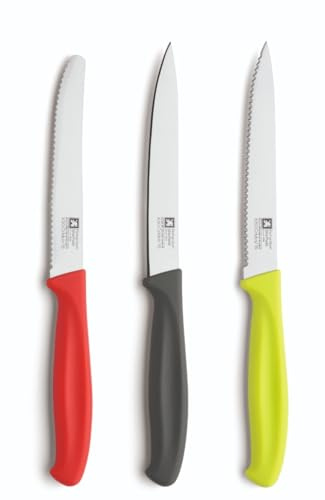 RICHARDSON SHEFFIELD Colours - 3-teiliges Starter-Set - Tomatenmesser - Schälmesser - Universalmesser