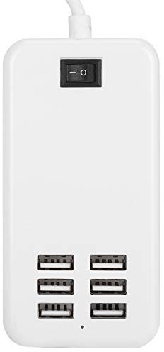 Stazione di ricarica per dispositivi multipli, stazione di ricarica rapida portatile a 4 porte USB, adattatore per caricabatterie da tavolo da 30 W per viaggi in ufficio a casa(io)