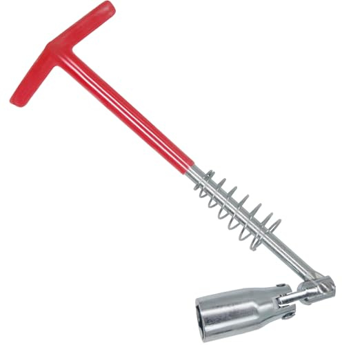 amavoler Spark Plug Socket Wrench 21mm-13/16in (T-Handle), Alloy Steel 360-Degree Rotation, Engine Spark plug tool. (21mm-13/16in)